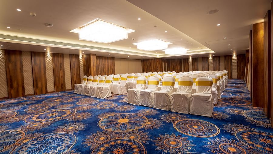 Banquet Hall at The Orchid Lonavala set up for an event