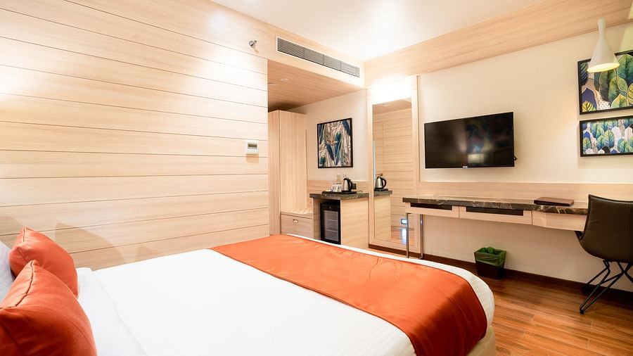interior of our Deluxe room in Lonavala