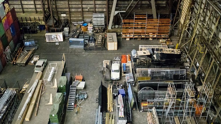 A top and interior view of the Industrial  area.