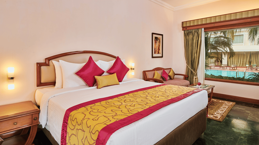 Elegant guest room interior at The Ummed Ahmedabad