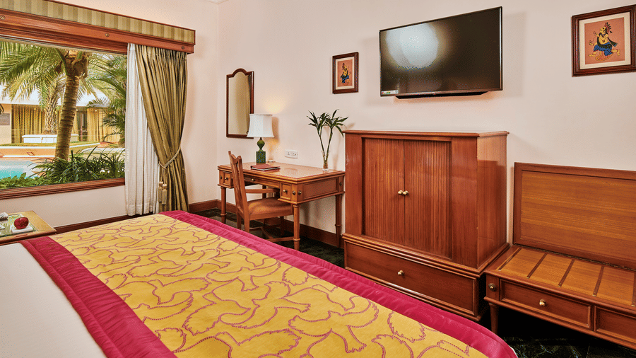 Comfortable guest room with modern interiors at The Ummed Ahmedabad