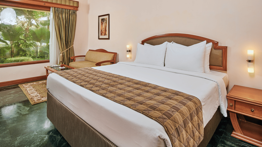 Deluxe guest room at The Ummed Ahmedabad luxury hotel