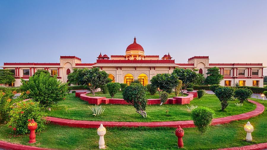 beautiful exterior with green trees around - The Ummed Jodhpur, Palace Resort and Spa