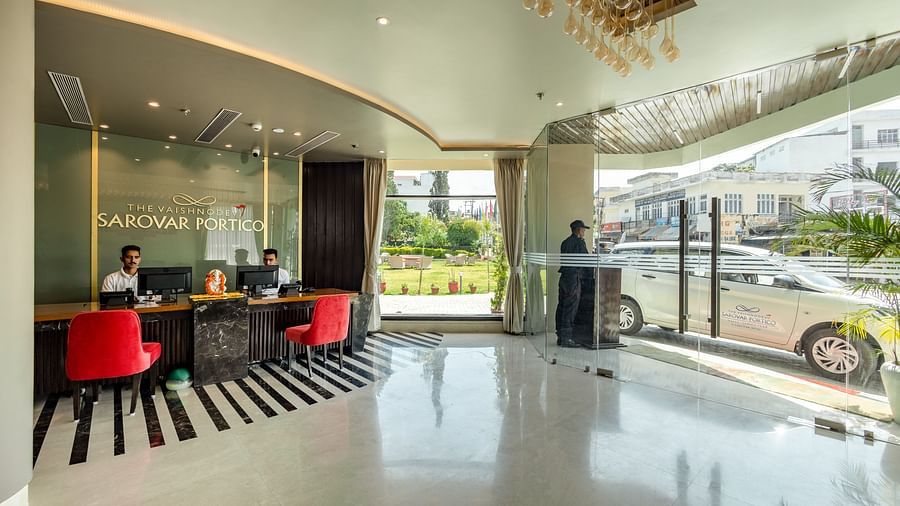 The Vaishnodevi Sarovar Portico reception and parking