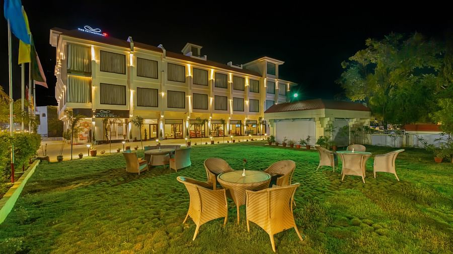The Vaishnodevi Sarovar Portico, Katra lawn night view