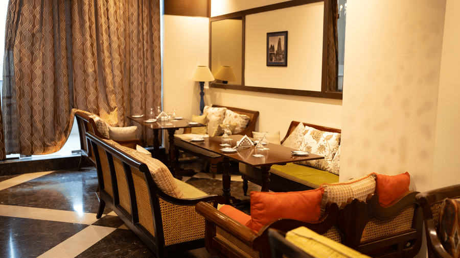 Mixed dining and lounge interior with warm lighting at Zaal Lounge & Kitchen, Whitefield Bengaluru
