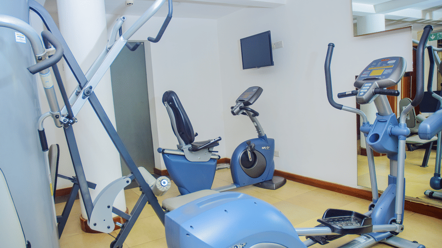 Modern fitness centre with cardio machines at The Zehneria, Nairobi