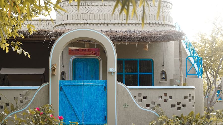 exterior of a villa at Themis Mudhouse - A Nature's Retreat Resort & Wellness