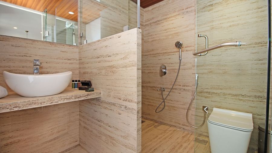 room with attached bathroom at theory9 khar service apartments