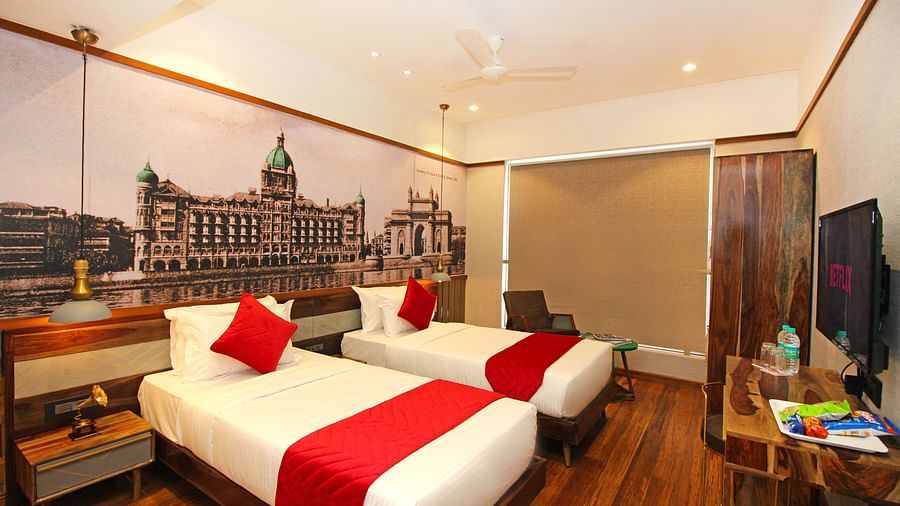 An image of comfy twin beds at our rooms at Theory9 - Premium Serviced Apts, Khar