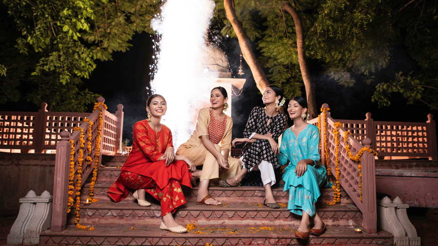 Diwali Celebrations at the in house kirhsna temple