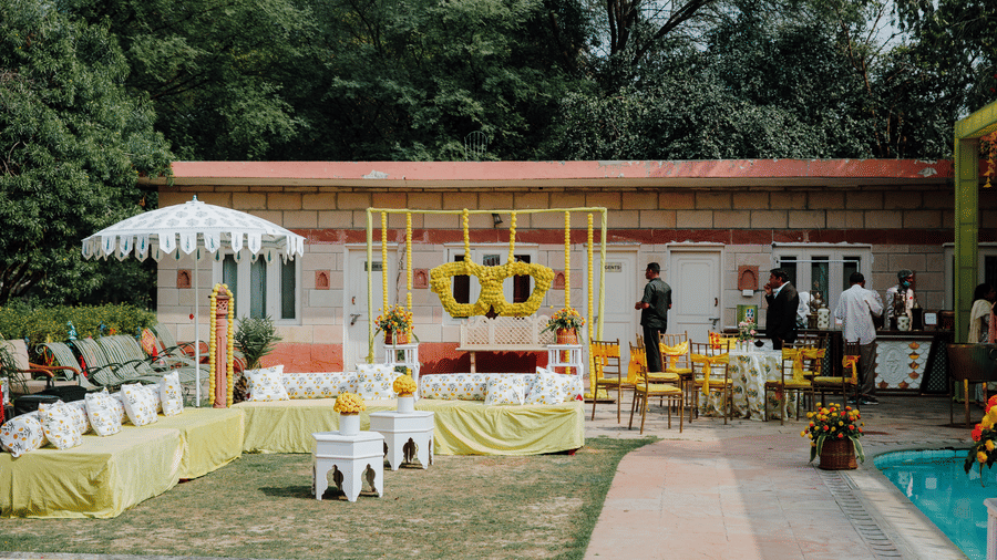 Haldi Decor - Divya X DInesh-Luxury Destination Wedding Resort in Jaipur 3