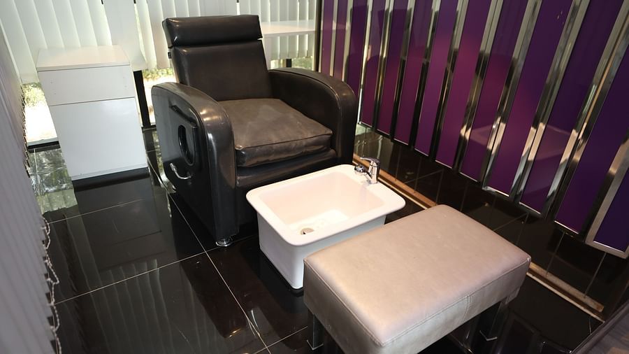Pedicure section in a salon spa