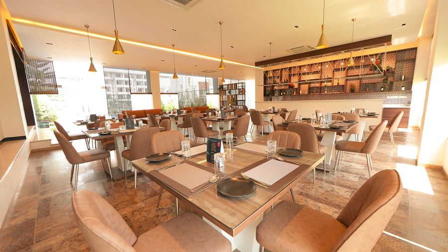 Premium dining area with brown-toned interiors