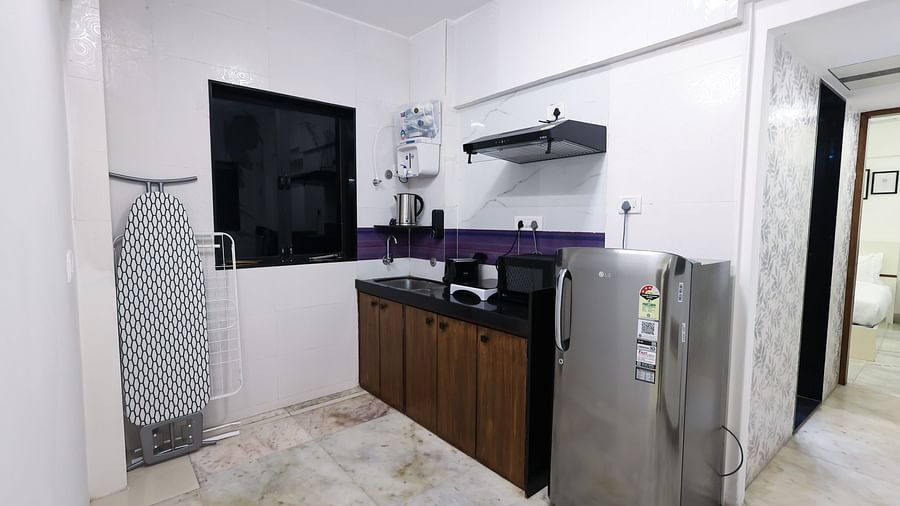 Kitchen of room 401 at Wabi-Sabi Juhu 1