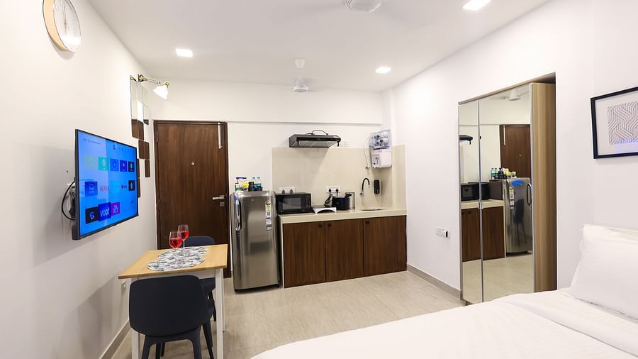 Kitchen of room 402 3001 5001 at Wabi-Sabi Juhu 2