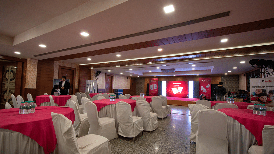 The interiors of the IVY Hall, furnished with elegant chairs and tables