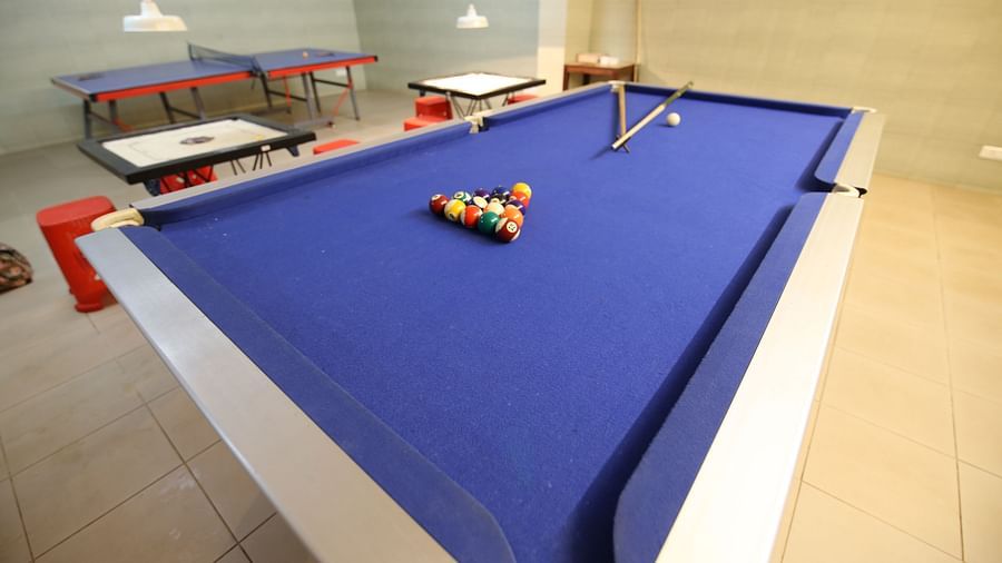 view of a billiards table at the play zone at the resort in Lonavala - Zara's Resort 
