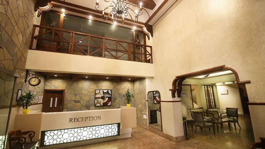 the reception area at the resort in Lonavala - Zara's Resort
