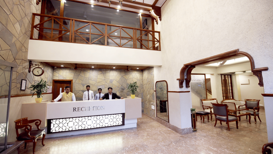 The reception area at the resort in Lonavala - Zara's Resort 1