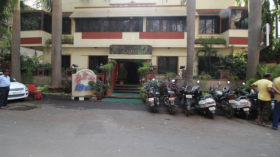 Facade of Hotel Shivam, Pune at day time
