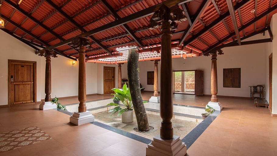 Interior view of the Heritage Thottimane at Tapovana