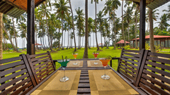a table at Jolly Buoy - our bar in Port Blair