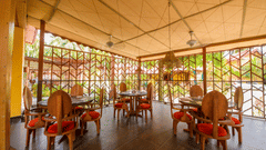 cosy seating area at our restaurant on Neil Island