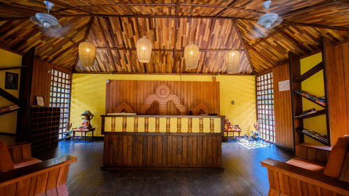 reception of our resort on Neil Island