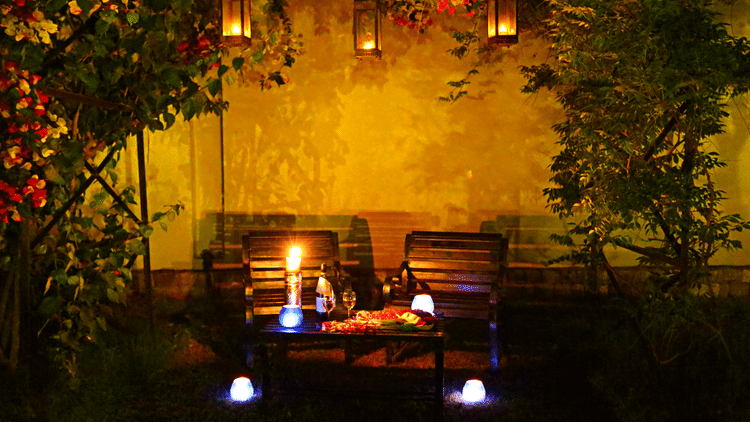 Private Dining Venues in jim corbett with candlelight