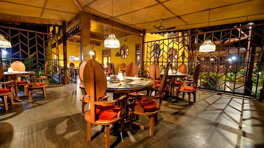 outdoor seating area at our restaurant on Neil Island