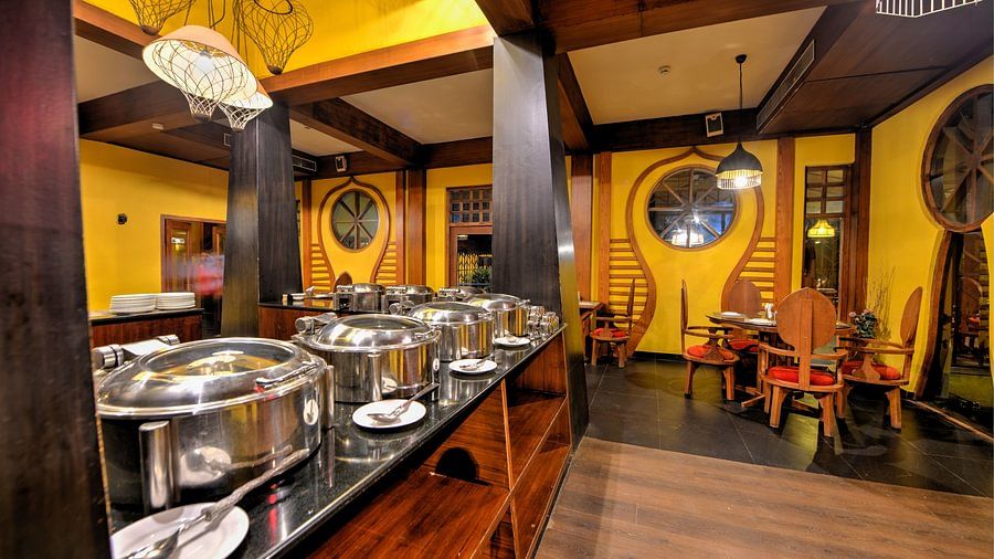 buffet setup - Pour Judgement at Silver Sand Beach Resort