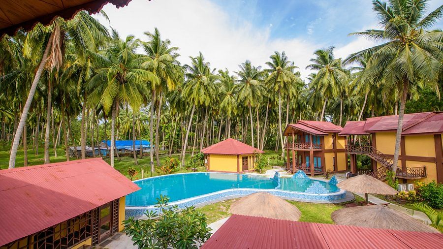 outdoor swimming pool at Silver Sand Beach Resort on Neil Island