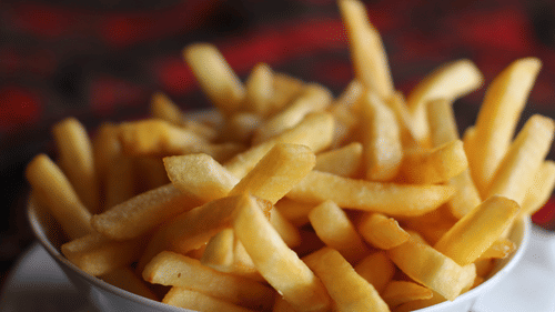 French fries piled high in a bowl