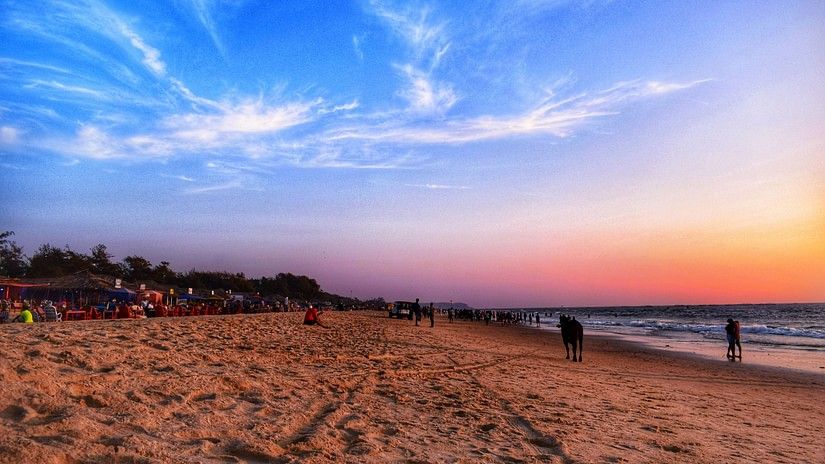 sunset on a beach 