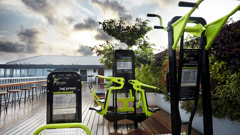 Outdoor gym with modern facilities in Chennai at Hablis Hotel, Chennai