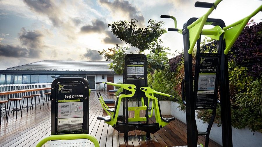 Outdoor gym with modern facilities in Chennai at Hablis Hotel, Chennai