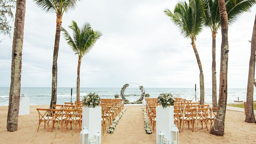 a banquet on the beach