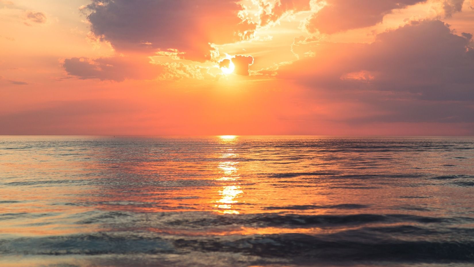 view of a sunset at a beach