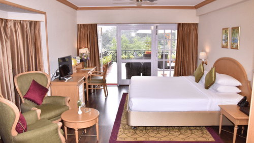interior of one of the rooms at The Carlton Kodaikanal