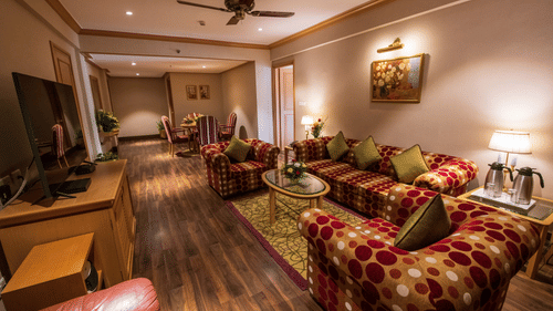 the living space at the Suites in Kodaikanal 