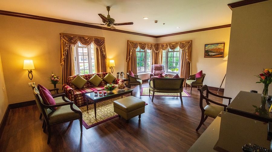 the living space at the Cottage Rooms in Kodaikanal