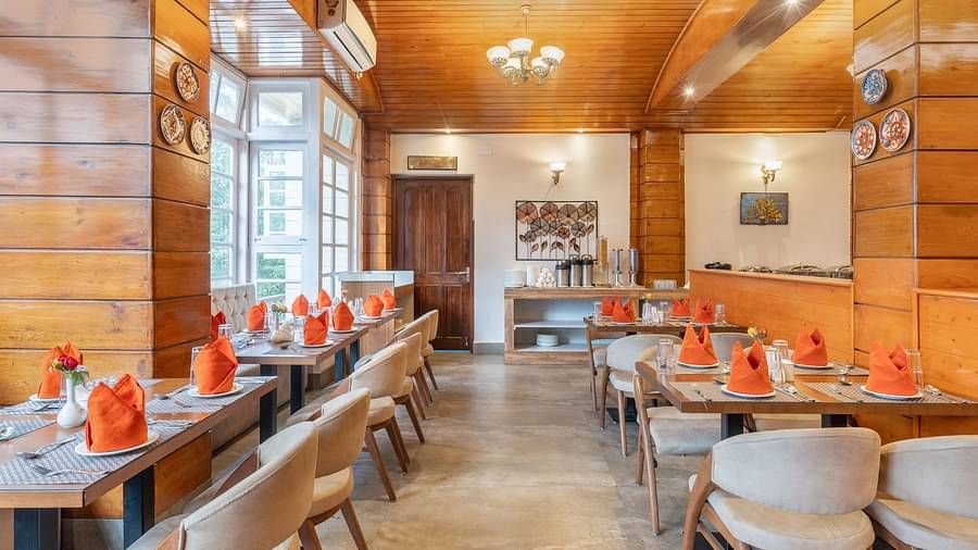 Seating arrangement in the restaurant at Summit Alpine Abode