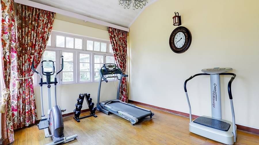 Indoor gym area at Summit Barsana Resort & Spa, Kalimpong