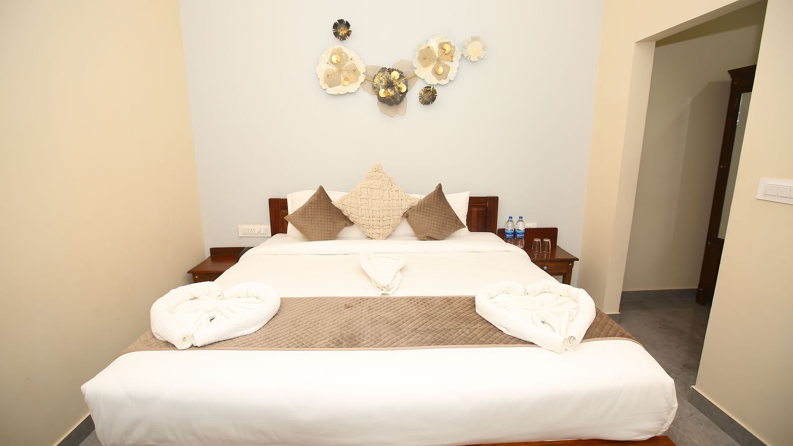 Studio Villa room with a spacious king-sized bed at Aanandam Resort & Spa