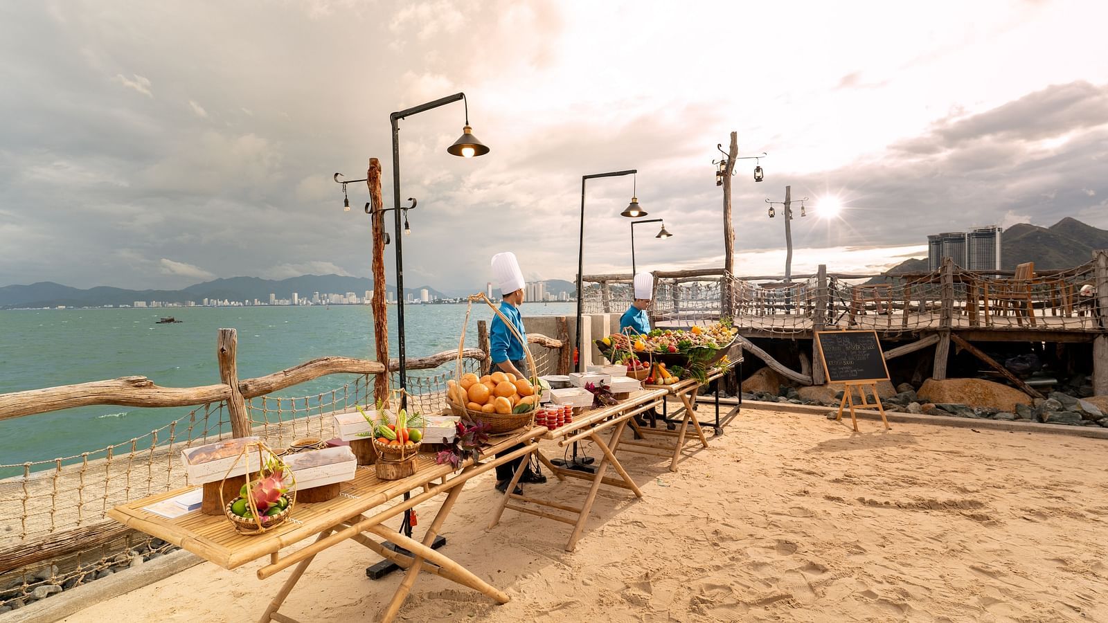 BBQ Buffet, beach party, sundowner program, alibu resort nha trang, Khanh Hoa province, Vietnam