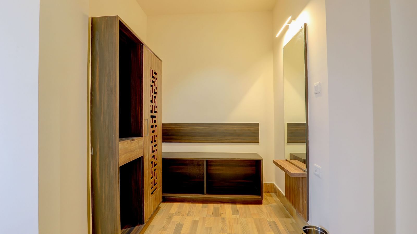view of the wardrobe space with a mirror of a Premium Room at Banari Regency by Summit, Namchi