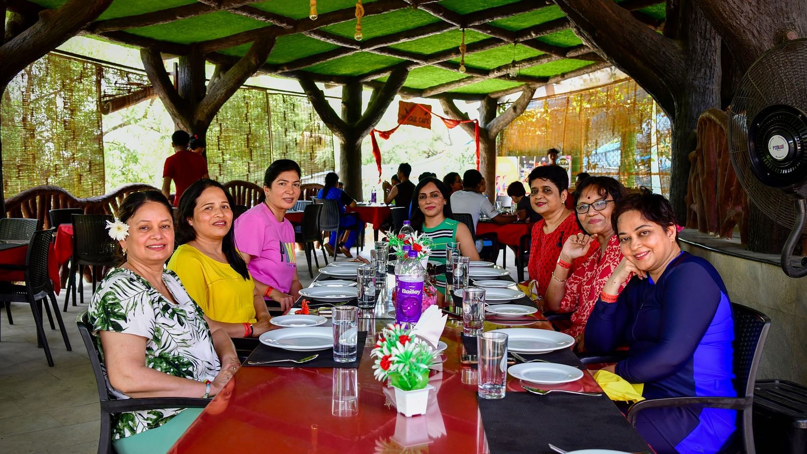 A group of ladies posing the dinning table | Diamond Parks, Pune