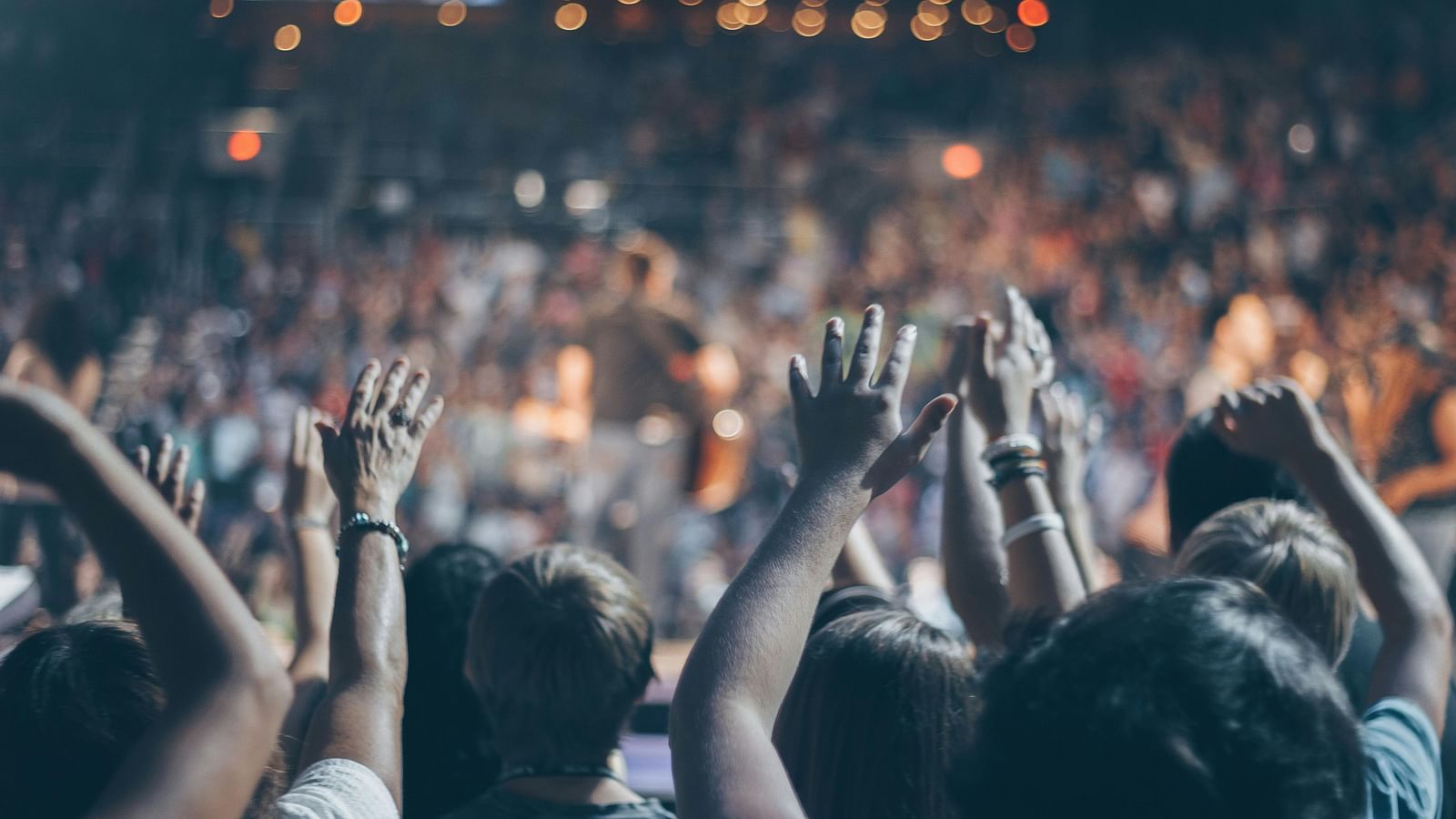 People dancing at a concert