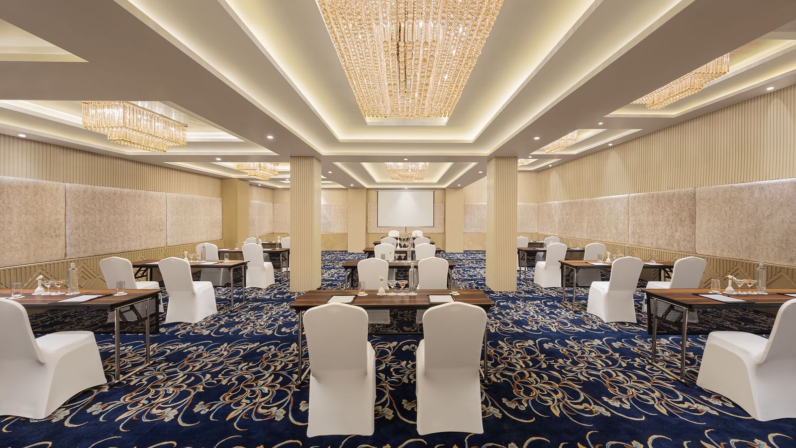 Carnival banquet hall setting at Essentia Luxury Resort & Spa, Udaipur.